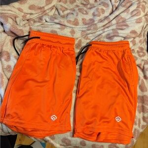 2 Men's Orange Athletic Shorts